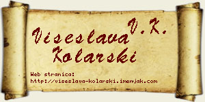 Višeslava Kolarski vizit kartica